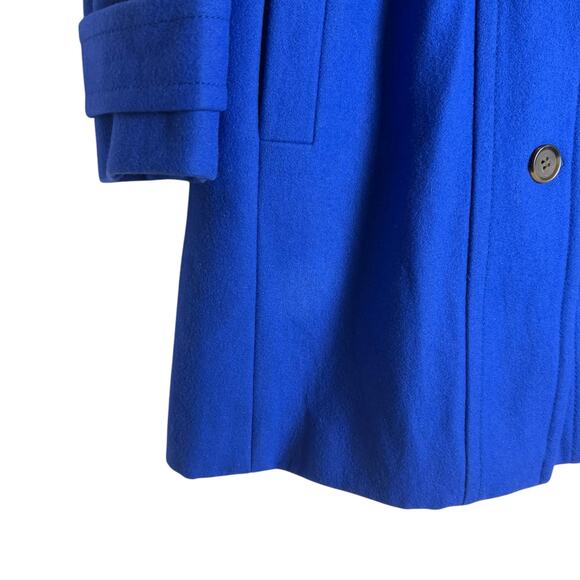 J.Crew Cobalt Blue Wool Blend Peacoat Size 8 - Picture 6 of 12
